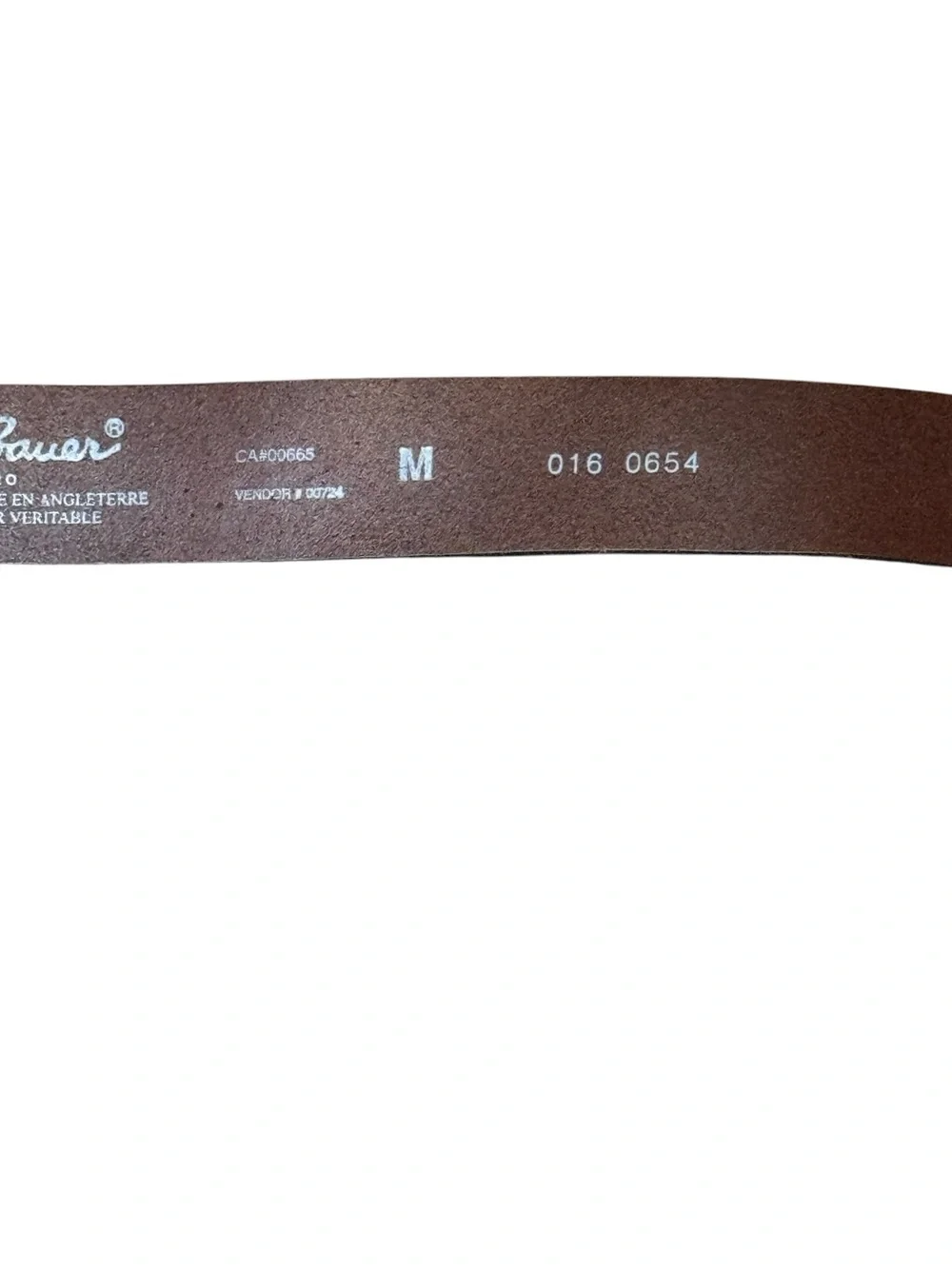 Eddie Bauer Brown Leather Belt with Brass-Tone Round Buckle Womens Size Medium